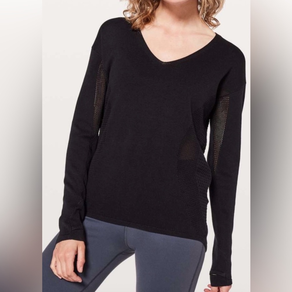 Lululemon Black V-Neck Sweater